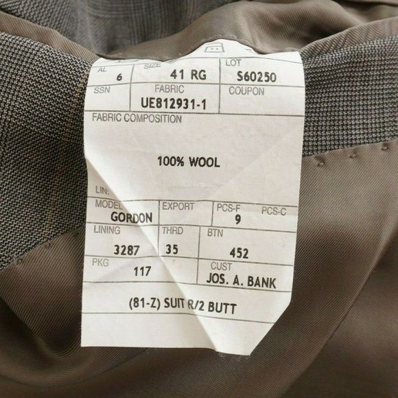 Jos A Bank Signature Mens Blazer Suit Jacket 41R - Picture 11 of 11